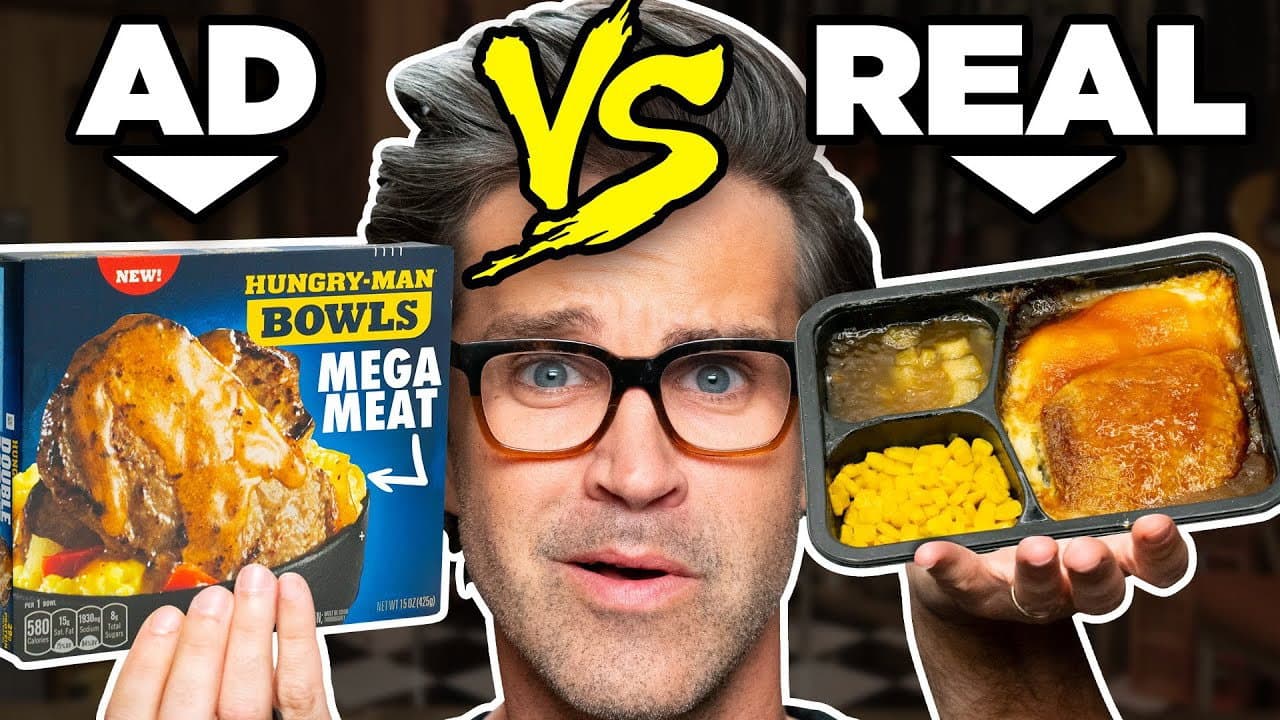Still from Frozen Food Ads vs. Real Life Food (Test)