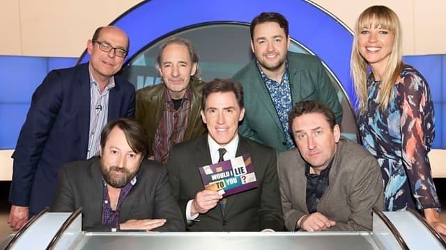 Still from Nick Robinson, Sara Cox, Harry Shearer and Jason Manford