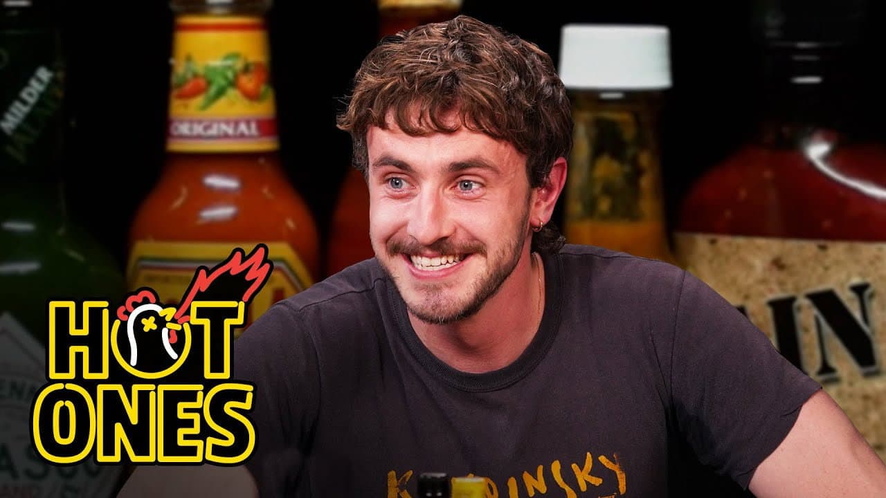 Still from Paul Mescal Is a Big Brave Strong Boy While Eating Spicy Wings