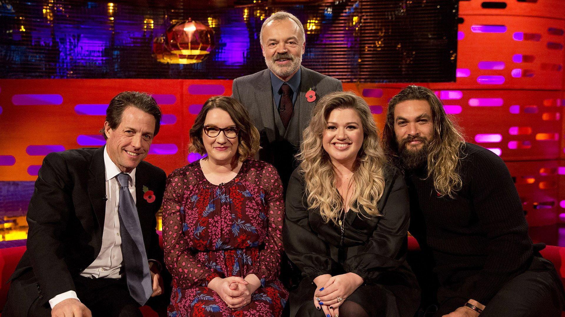 Still from Hugh Grant, Jason Momoa, Sarah Millican, Kelly Clarkson