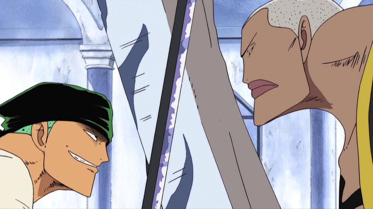 Still from Secret of Powerful Swordplay! Ability to Cut Steel and the Rhythm Things Have!