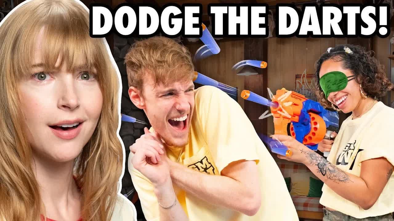 Still from Mythical Weekend - Dodge The Dart Or Drink The Nasty Shot