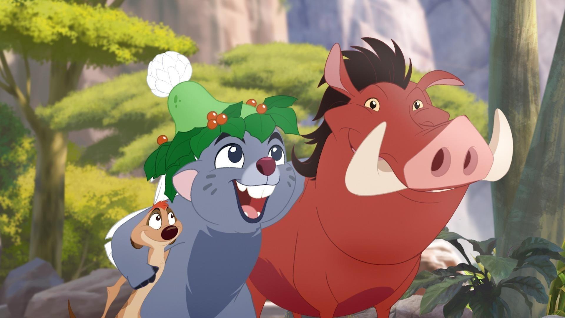 Still from Timon and Pumbaa's Christmas