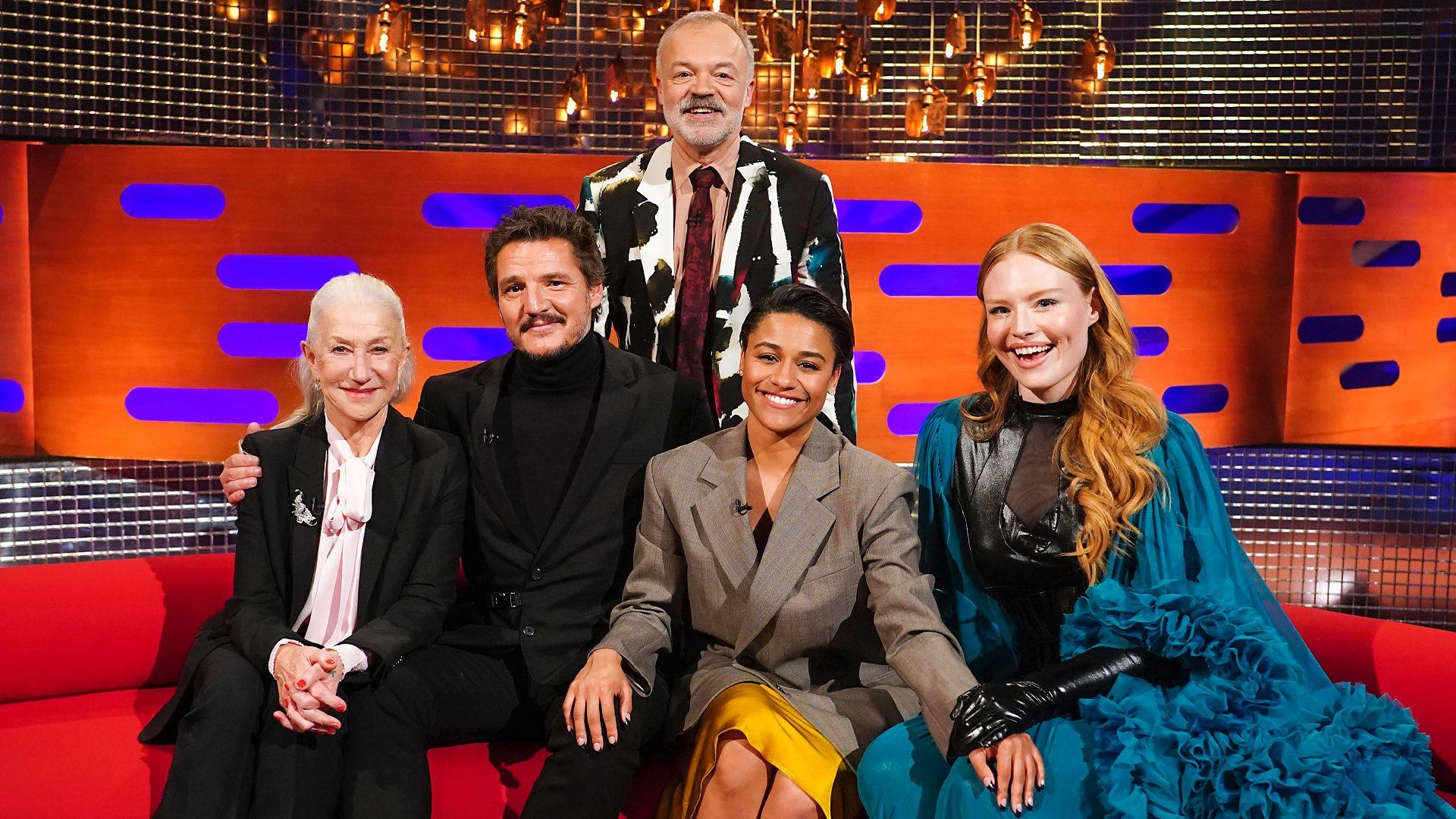 Still from Dame Helen Mirren, Pedro Pascal, Ariana DeBose and Freya Ridings