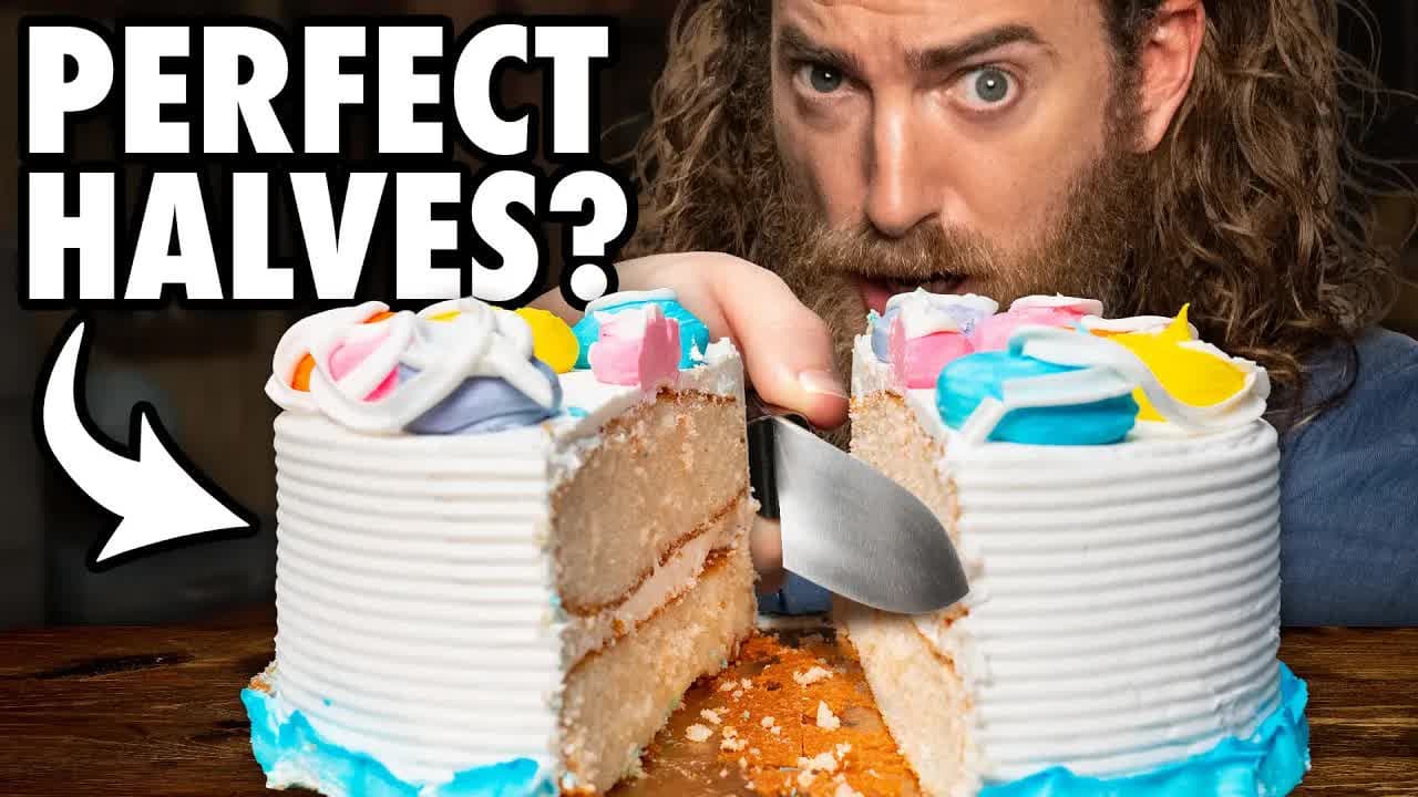 Still from Trying To Cut Things Perfectly In Half