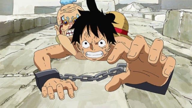 Still from Climb Up! Luffy's Desperate Escape!