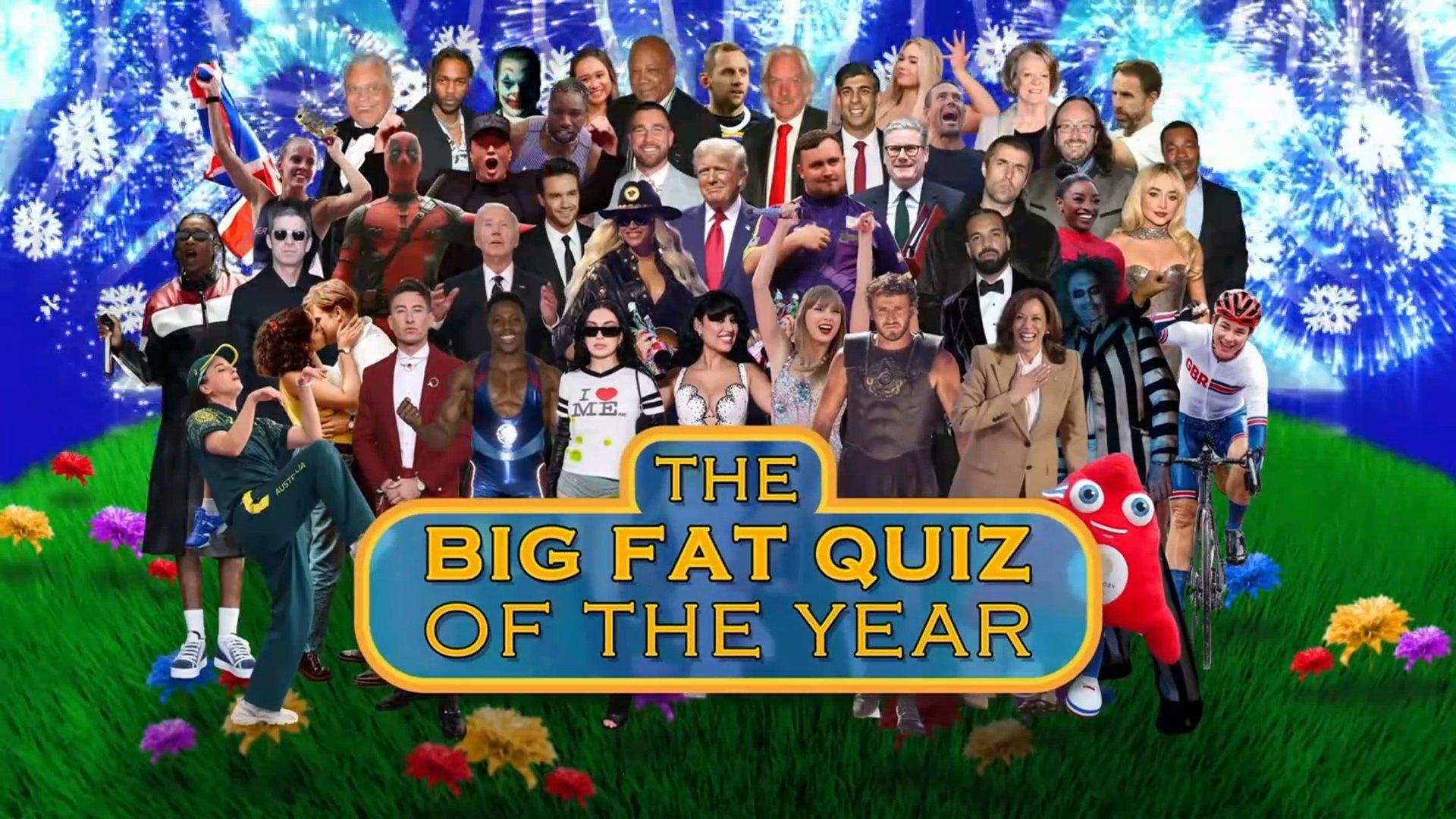 Still from The Big Fat Quiz of the Year 2024