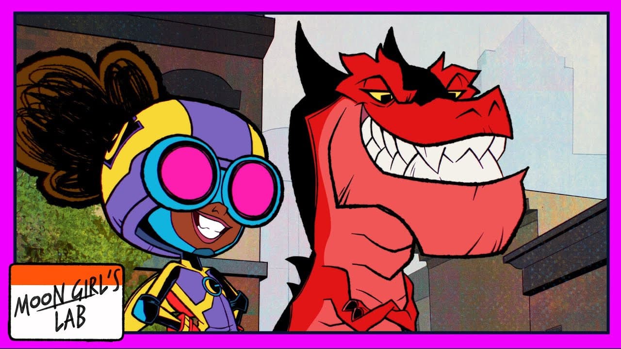 Still from Moon Girl's Lab Shorts: Forces and Motion