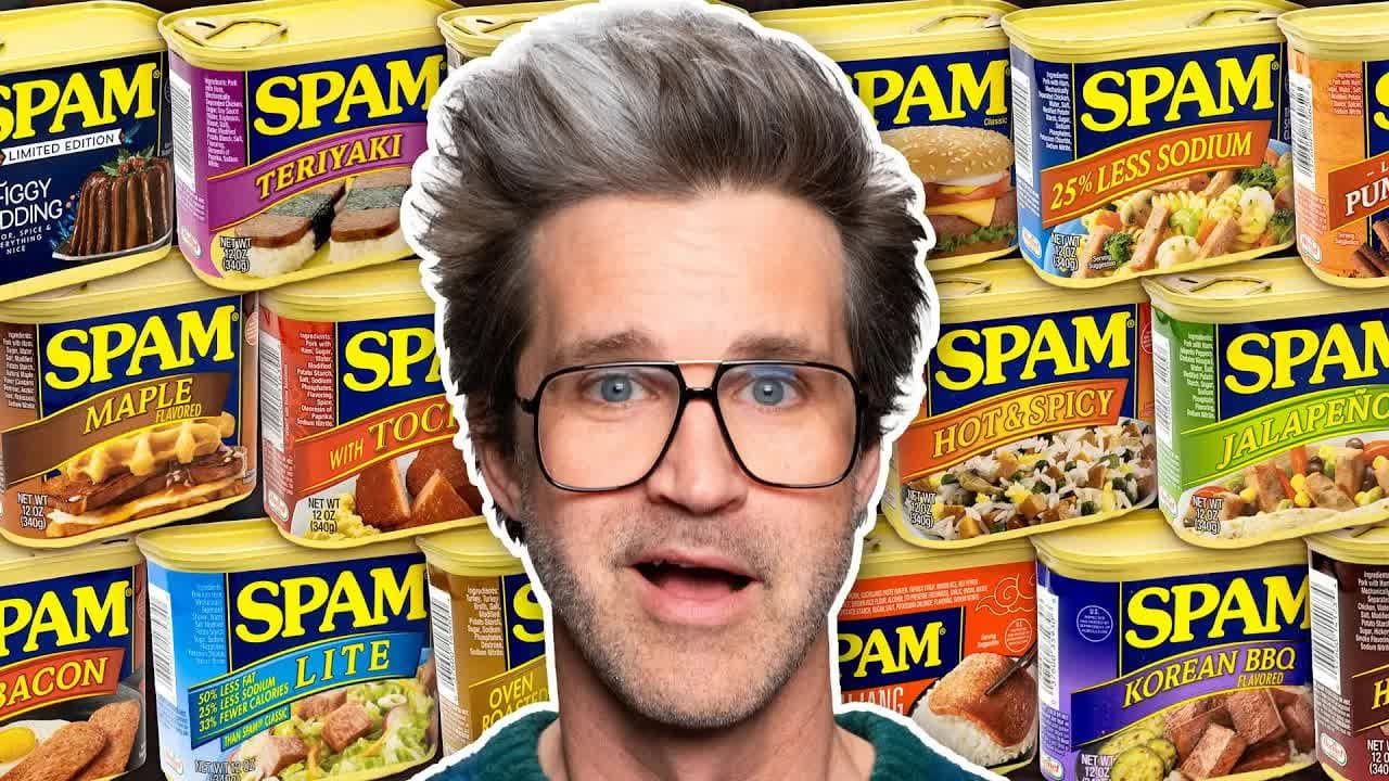Still from We Tried EVERY Flavor of Spam