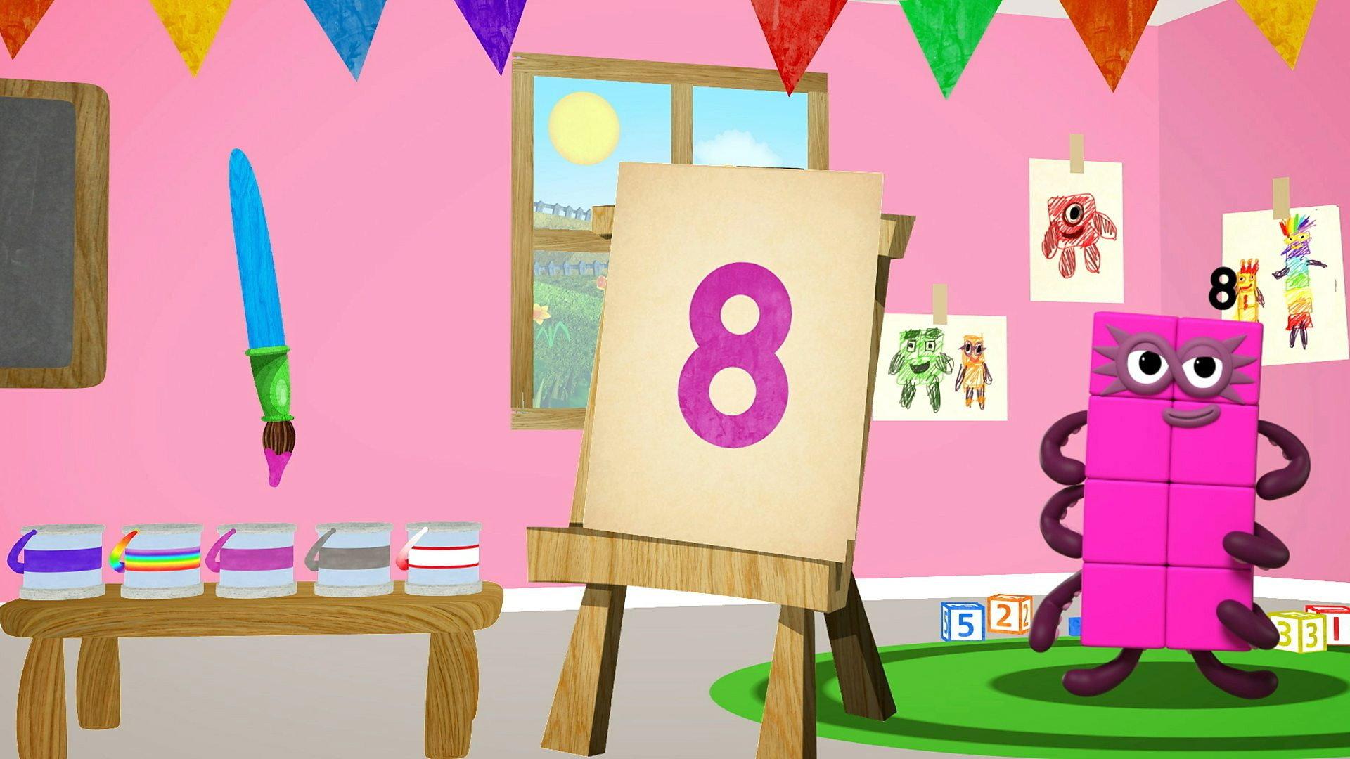 Still from Numbersongs: Let's All Draw Numbers