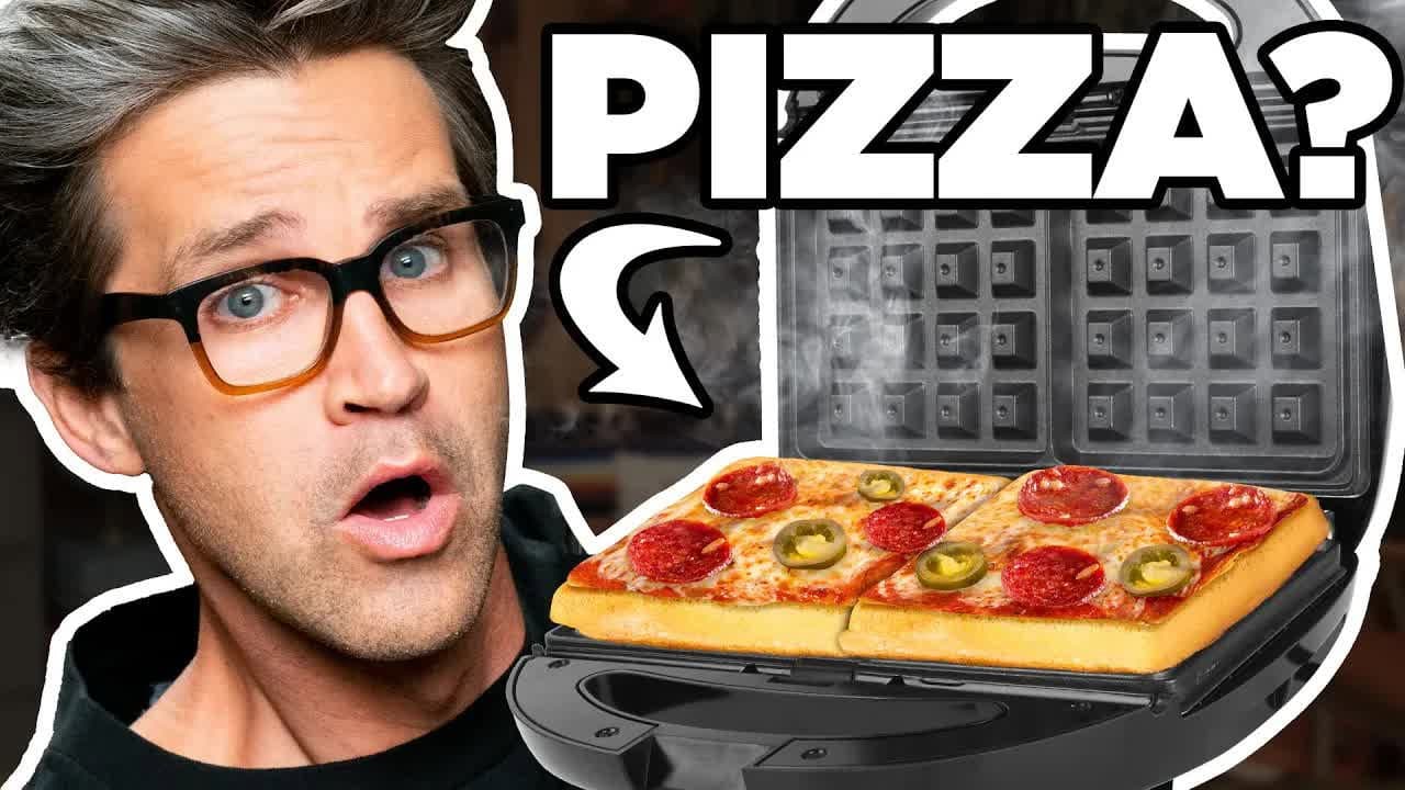 Still from Putting Weird Things In A Waffle Maker (Test)