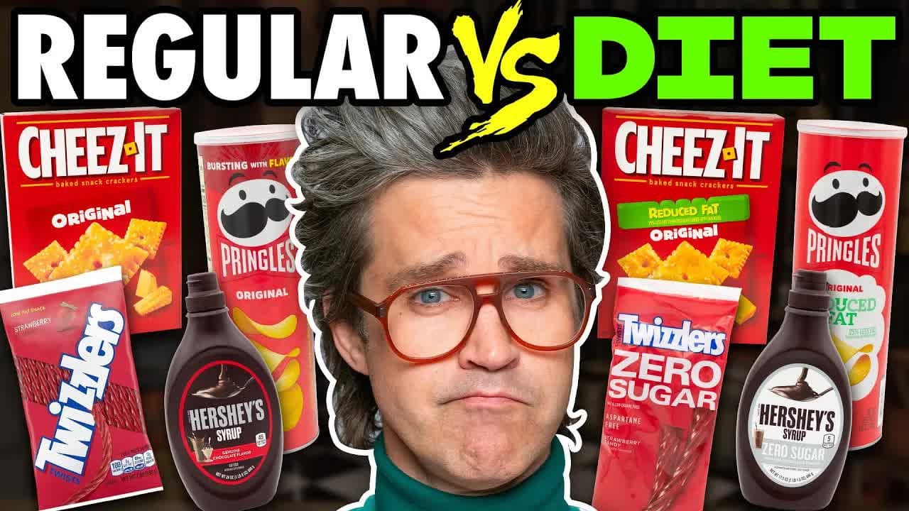 Still from Regular vs. Low Fat Snacks Taste Test
