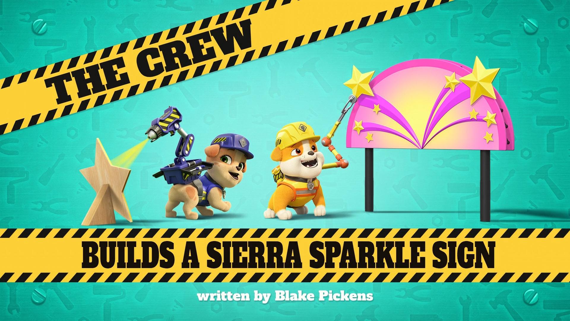 Still from The Crew Builds a Sierra Sparkle Sign