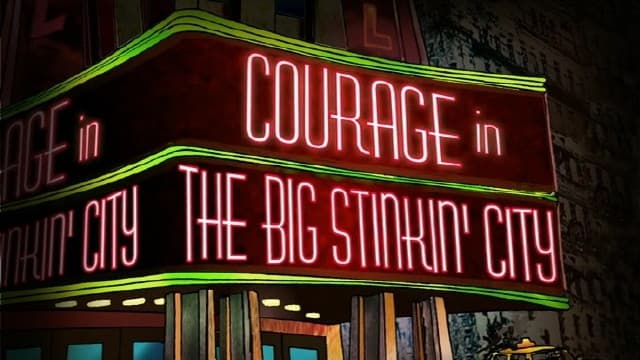 Still from Courage in the Big Stinkin' City