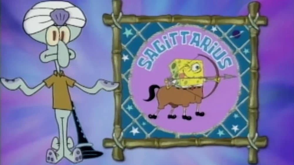 Still from Astrology With Squidward: Sagittarius