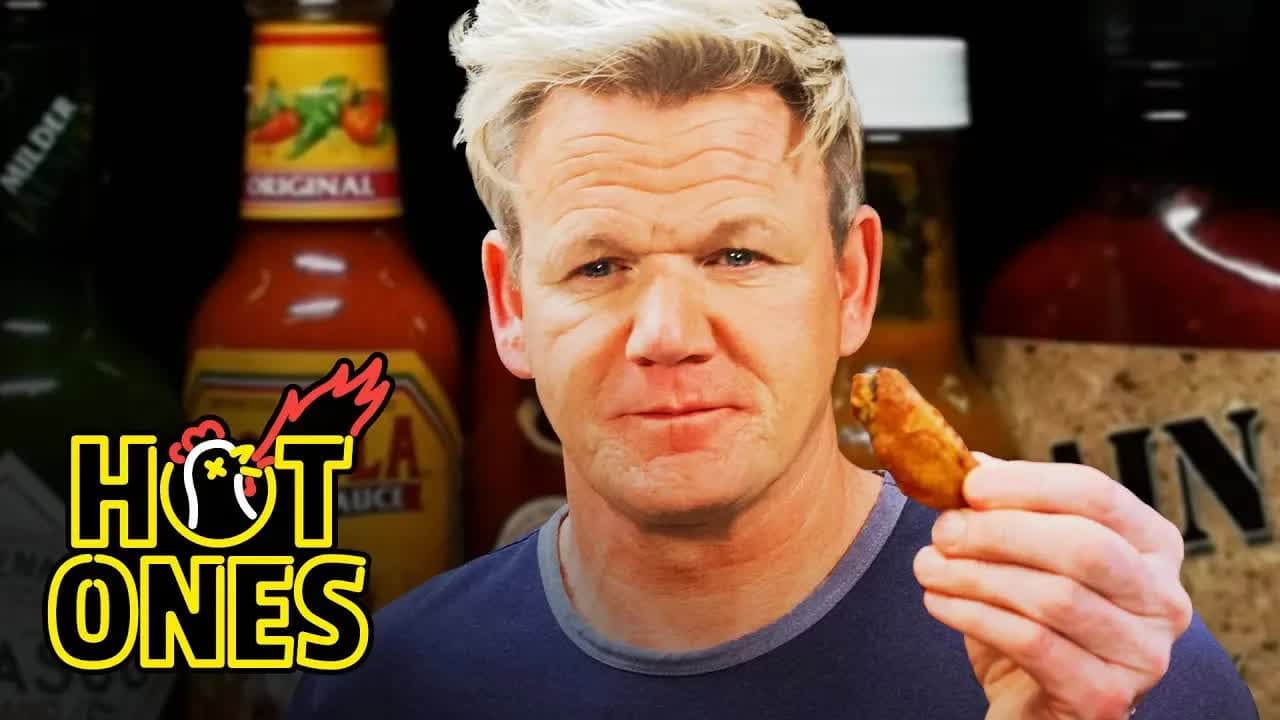 Still from Gordon Ramsay Savagely Critiques Spicy Wings