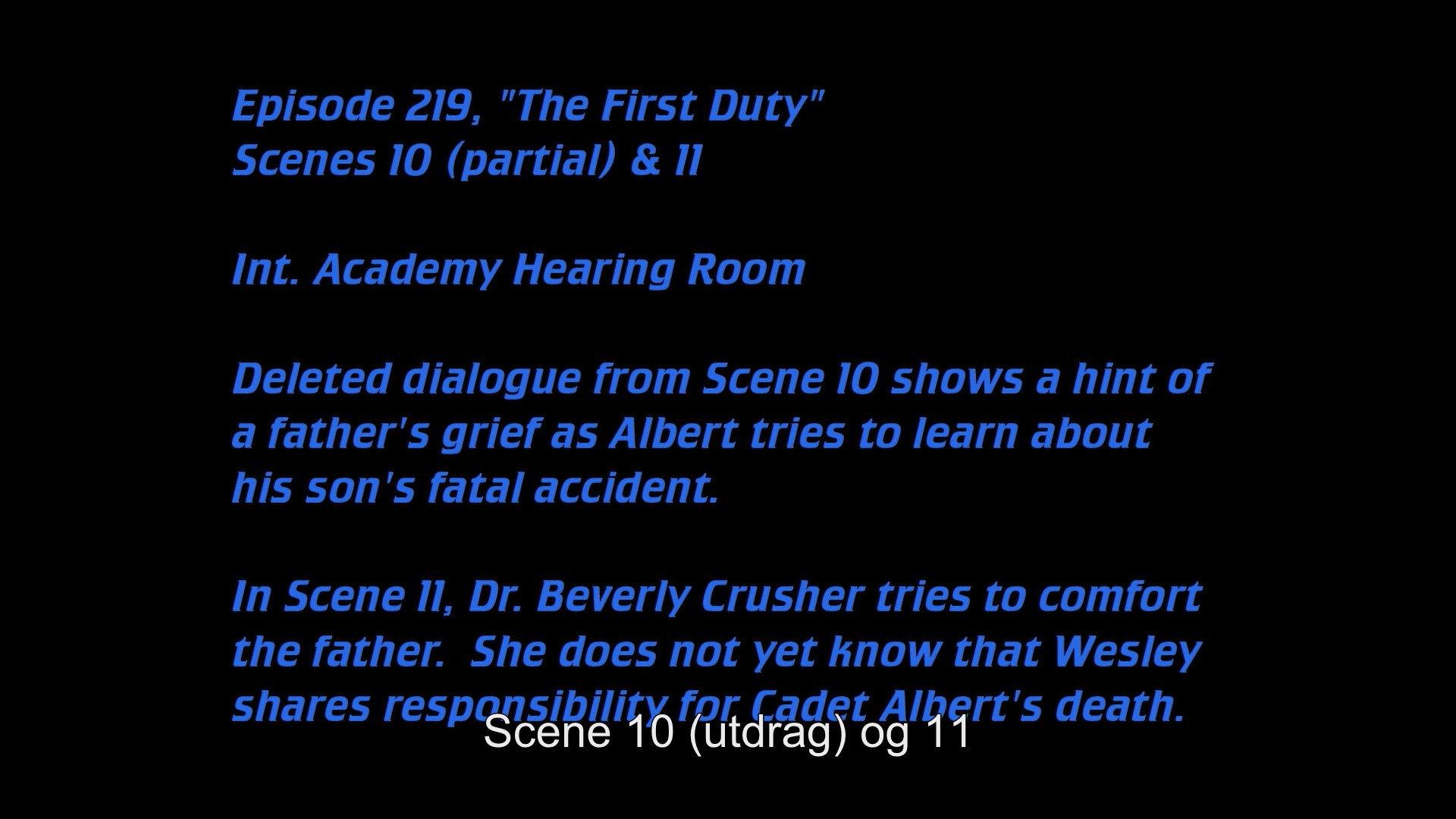 Still from Deleted Scenes: S05E19 – The First Duty