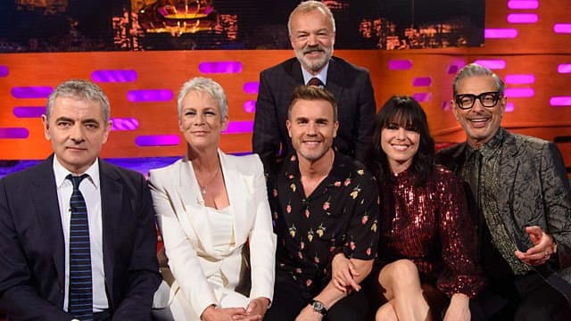 Still from Rowan Atkinson, Jamie Lee Curtis, Gary Barlow, Jeff Goldblum, Imelda May