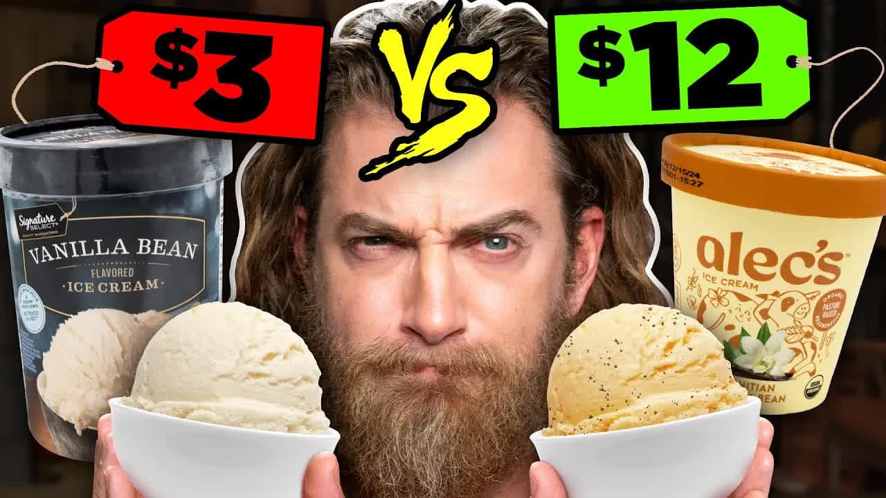 Still from Cheap vs. Expensive Packaged Food (Taste Test)