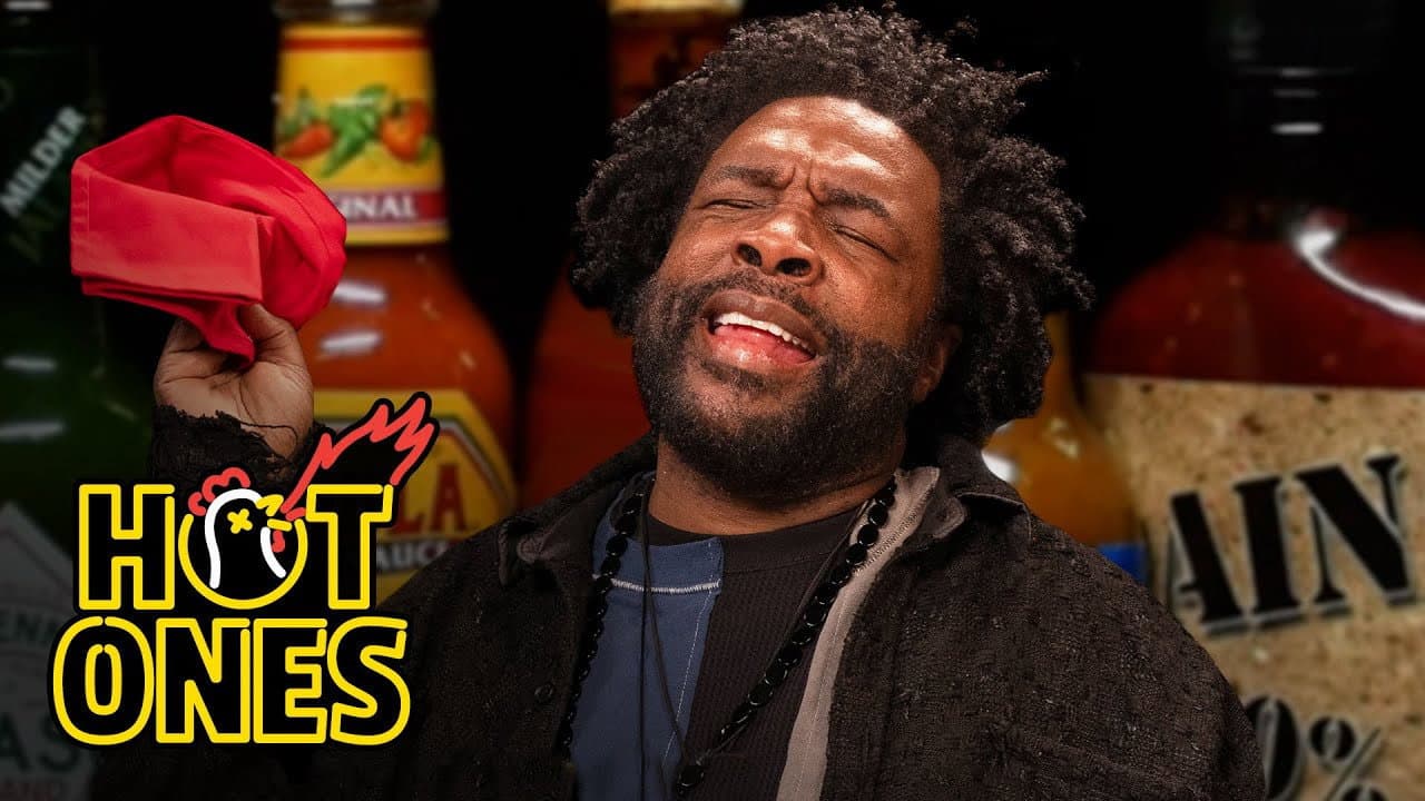 Still from Questlove Refuses Defeat While Eating Spicy Wings