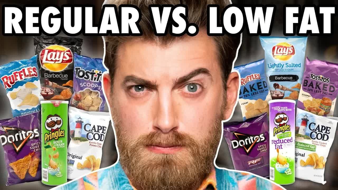 Still from Low Fat vs. Regular Chips Taste Test