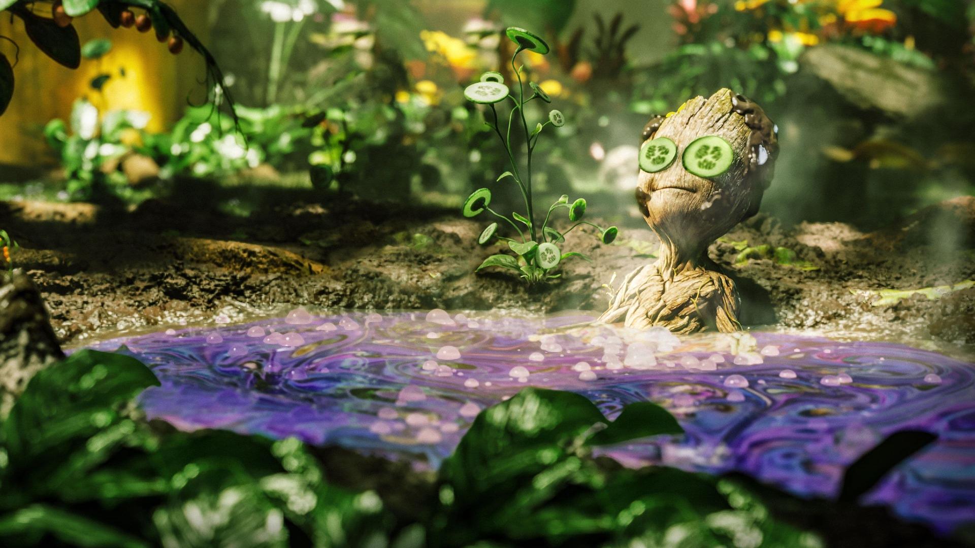 Still from Groot Takes a Bath