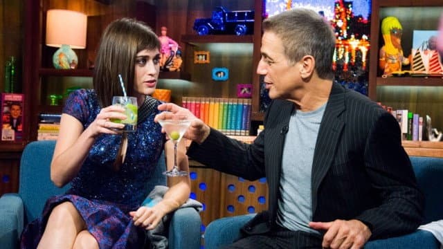 Still from Lizzy Caplan & Tony Danza