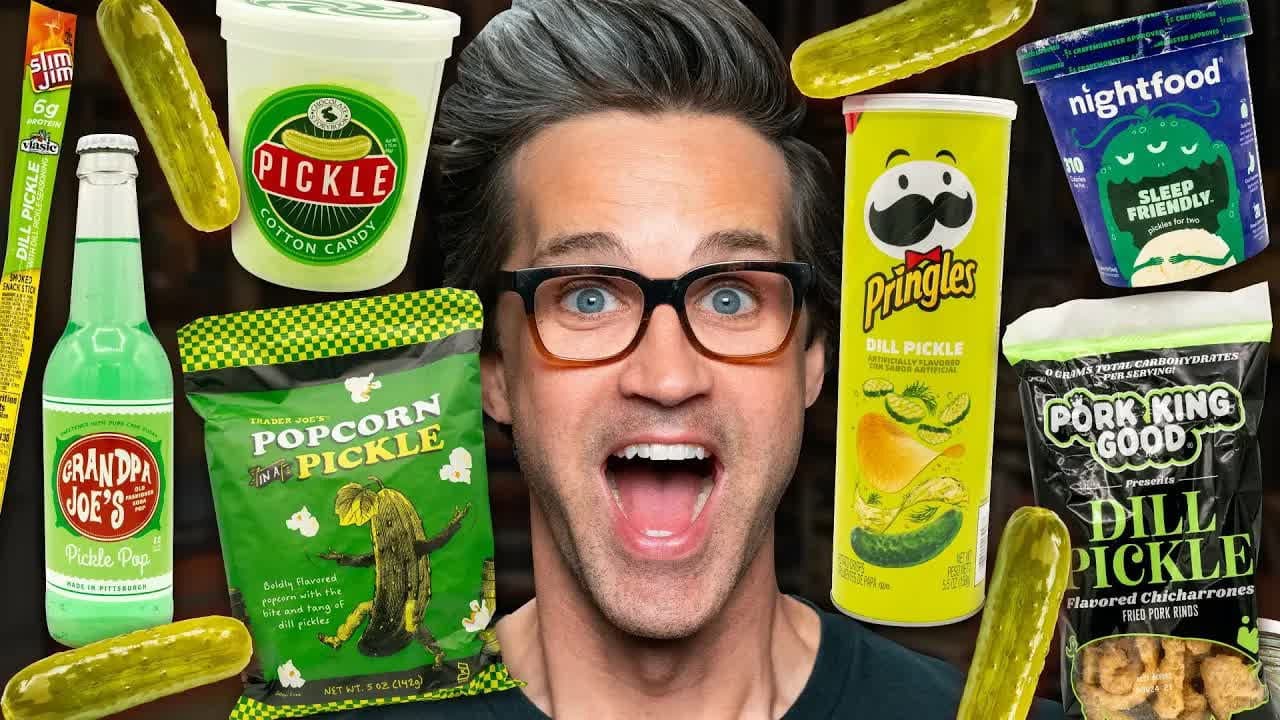 Still from What's The Best Pickle Snack? Taste Test