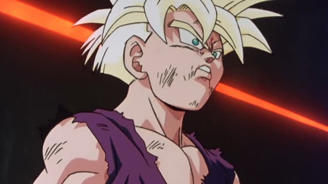 Still from Tears for An Android! Gohan's Inner Rage Bursts Forth!