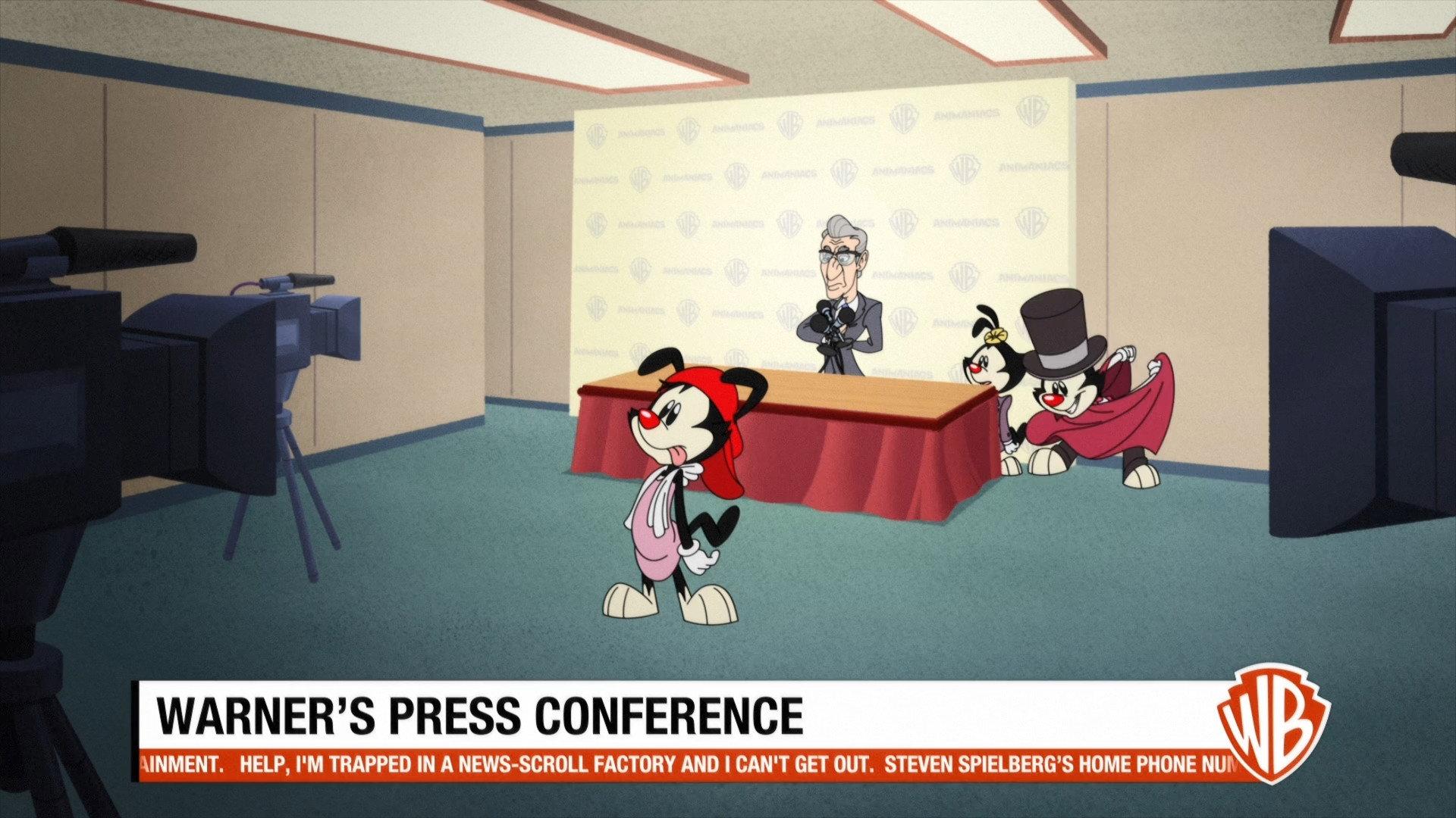 Still from The Warner's Press Conference