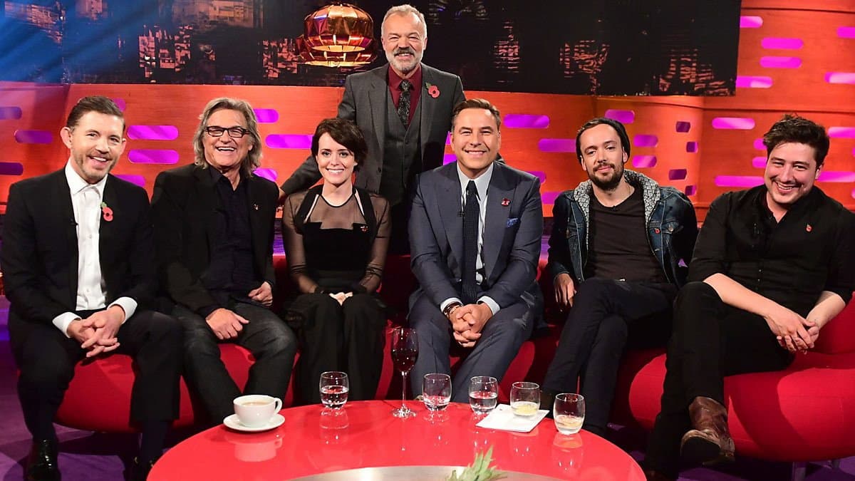 Still from Claire Foy, Kurt Russell, David Walliams, Lee Evans, Mumford & Sons