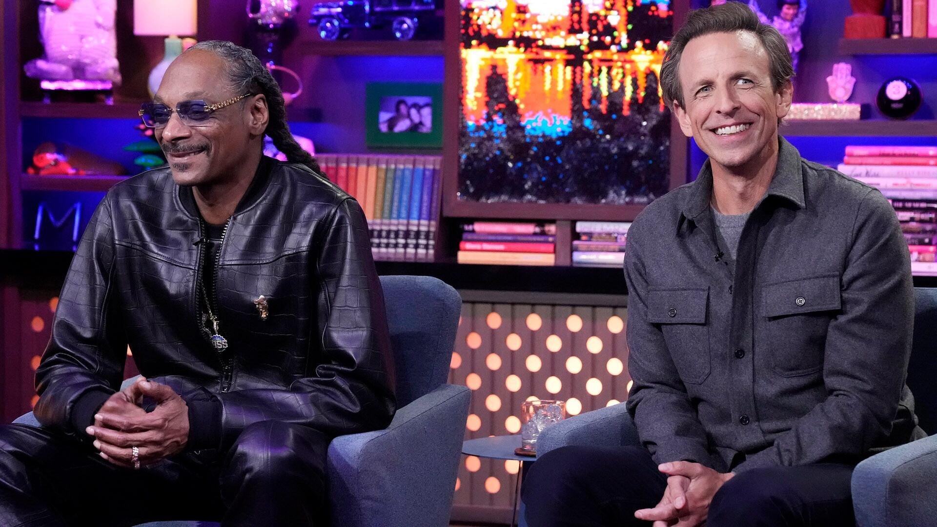 Still from Snoop Dogg and Seth Meyers