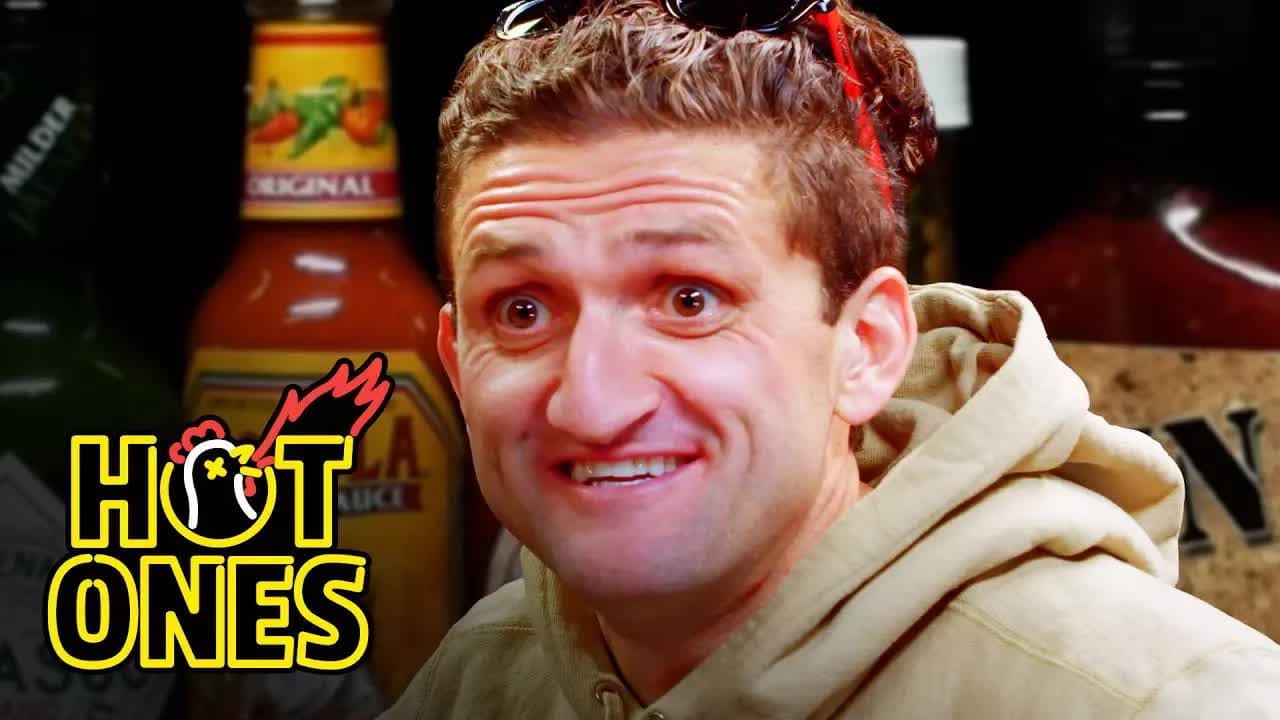 Still from Casey Neistat Melts His Face Off While Eating Spicy Wings