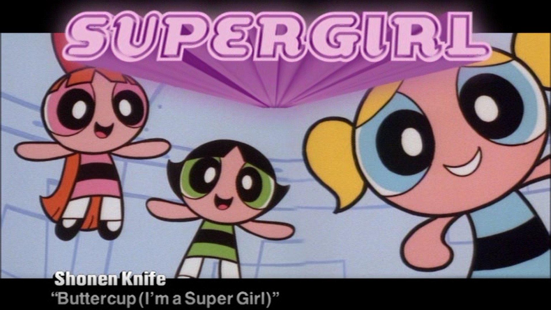 Still from Shonen Knife - "Buttercup (I'm a Super Girl)"