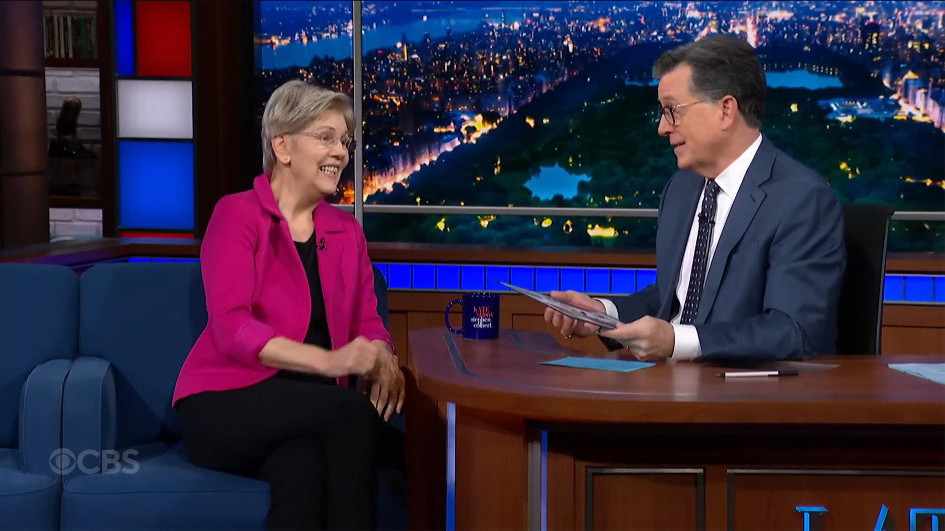 Still from Sen. Elizabeth Warren, Billy Strings