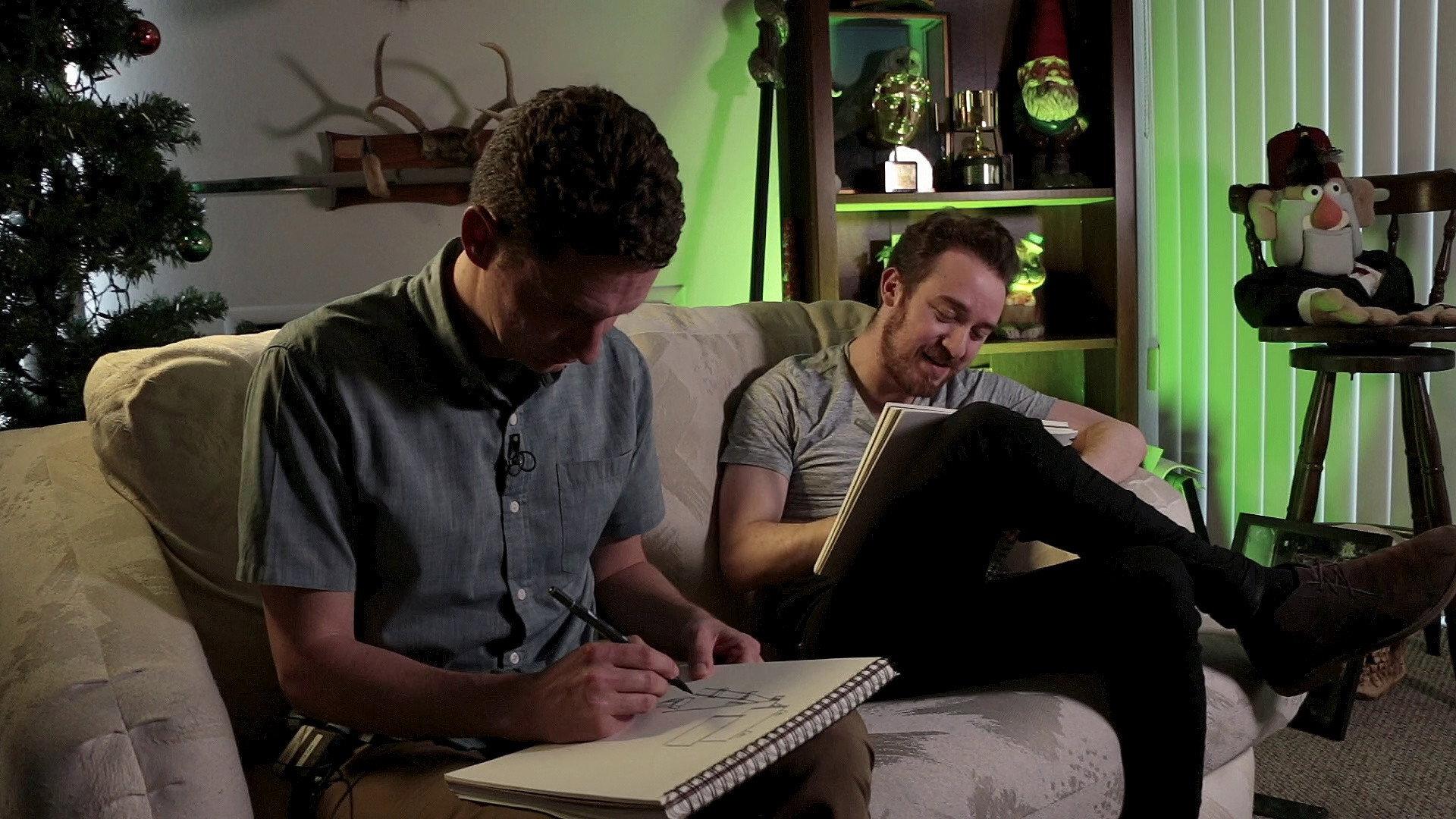Still from Alex Hirsch and Ian Worrel Drawing the Mystery Shack