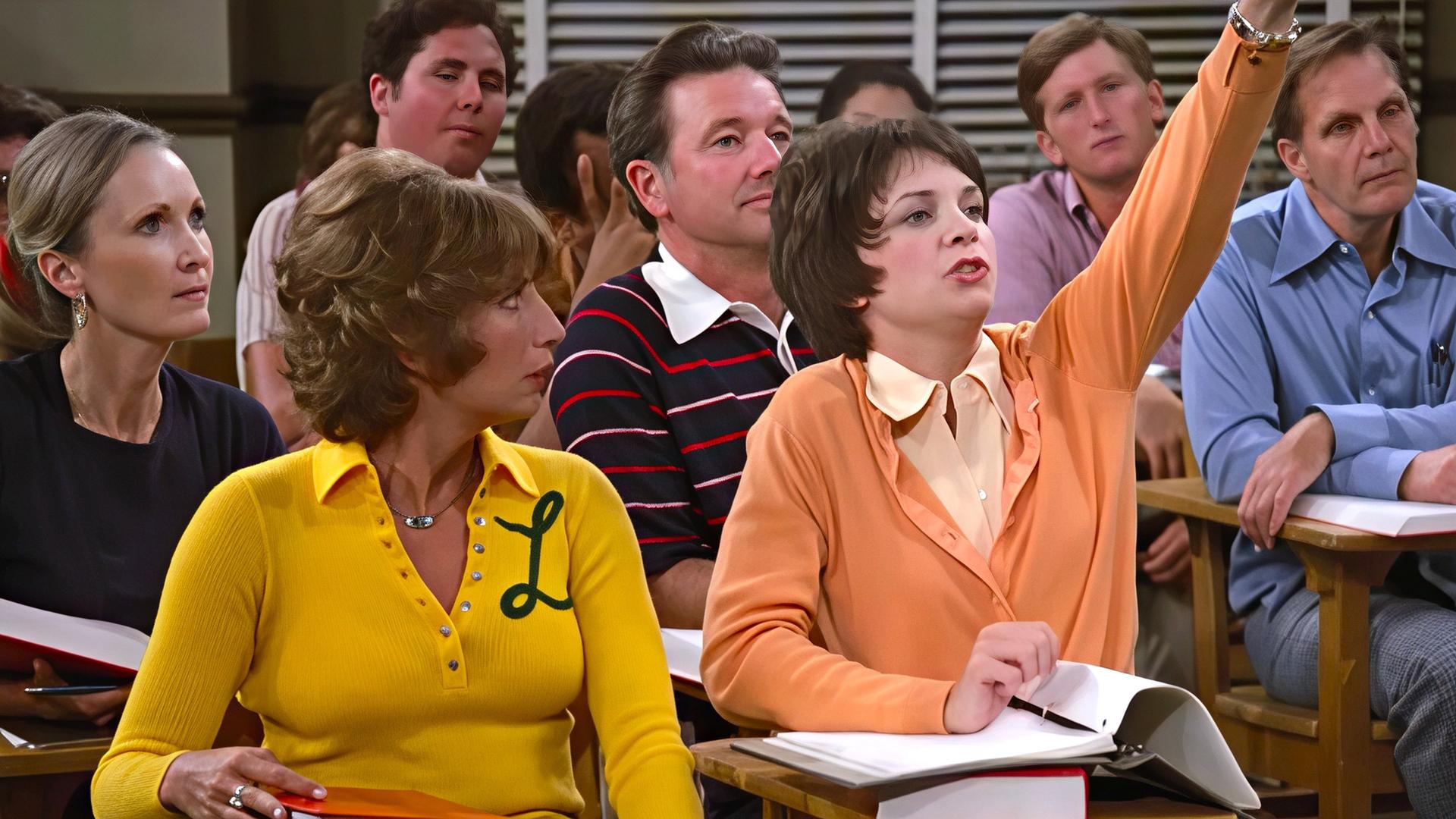 Still from Laverne and Shirley Go to Night School