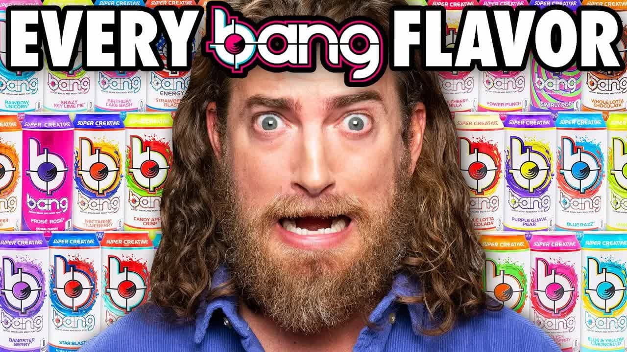 Still from We Tried EVERY Bang Energy Drink
