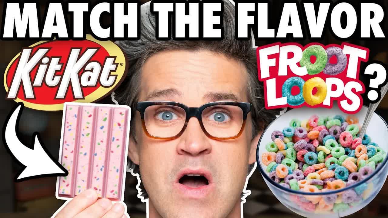 Still from Mystery Kit Kat Flavors Taste Test
