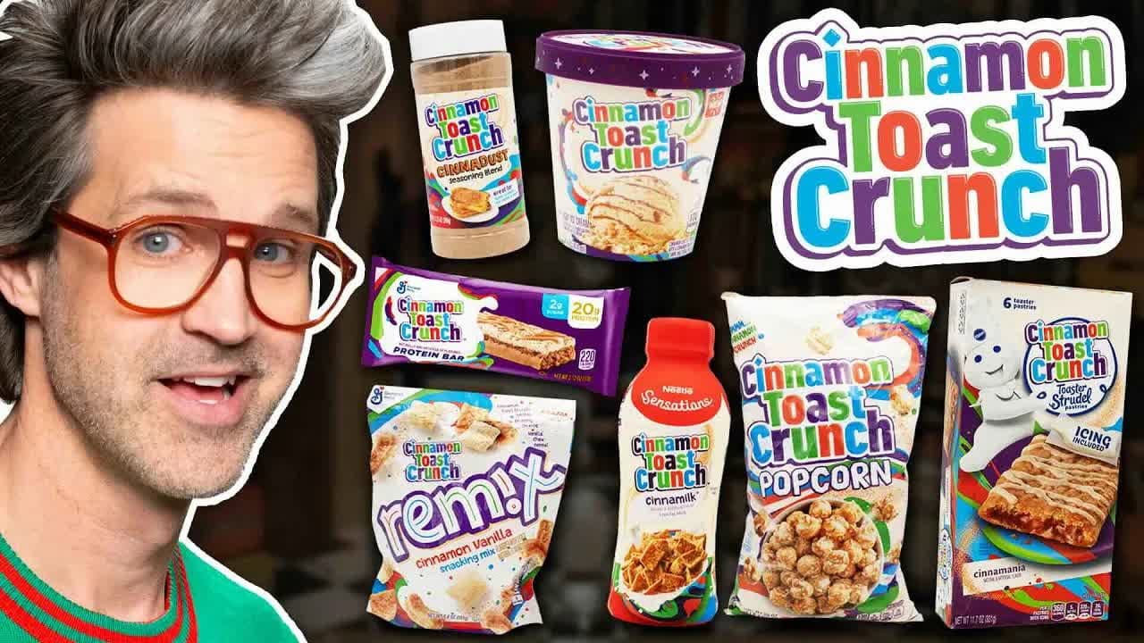 Still from We Tried EVERY Cinnamon Toast Crunch Snack (Throwback)