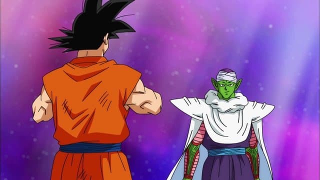Still from Piccolo vs. Frost! Stake It All on the Special Beam Cannon!