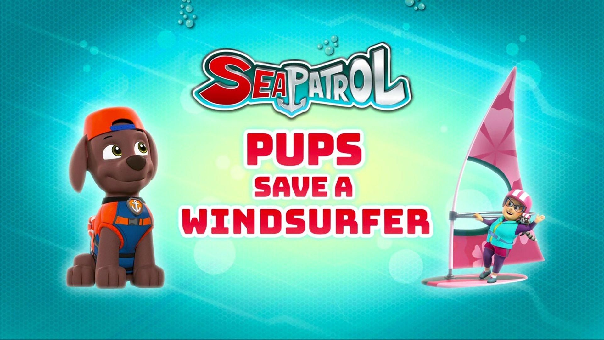 Still from Sea Patrol: Pups Save a Windsurfer