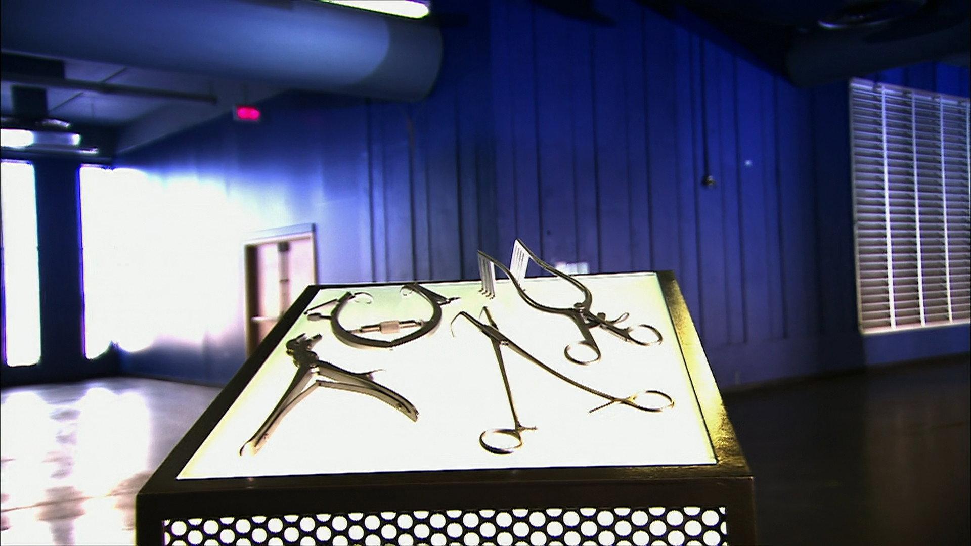 Still from Surgical Instruments, Ketchup, Double-Decker Buses, Walking Sticks