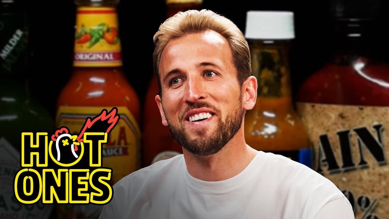 Still from Harry Kane Takes One for the Team While Eating Spicy Wings