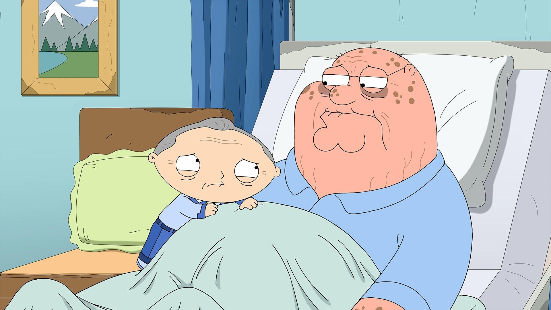 Still from Rich Old Stewie