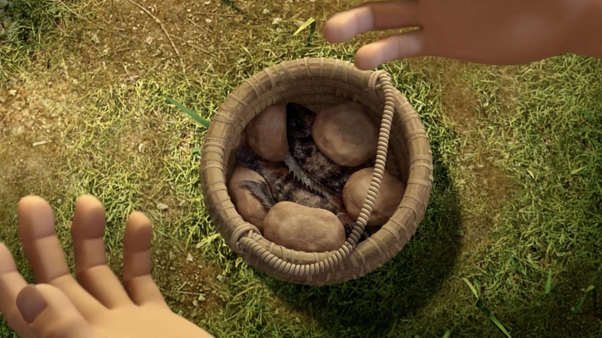 Still from Jesus Feeds The Hungry