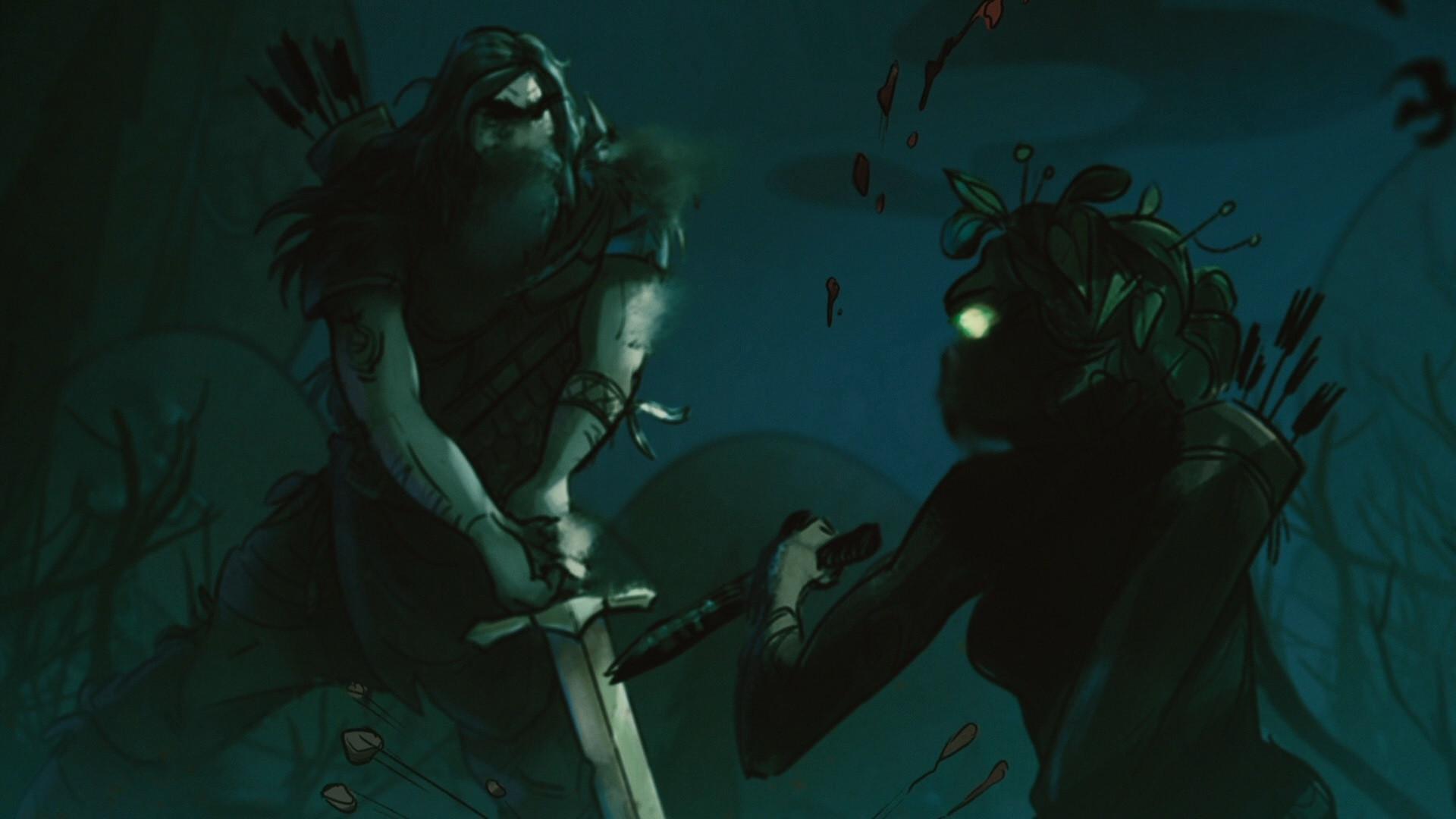 Still from Histories & Lore: Children of the Forest vs. the First Men