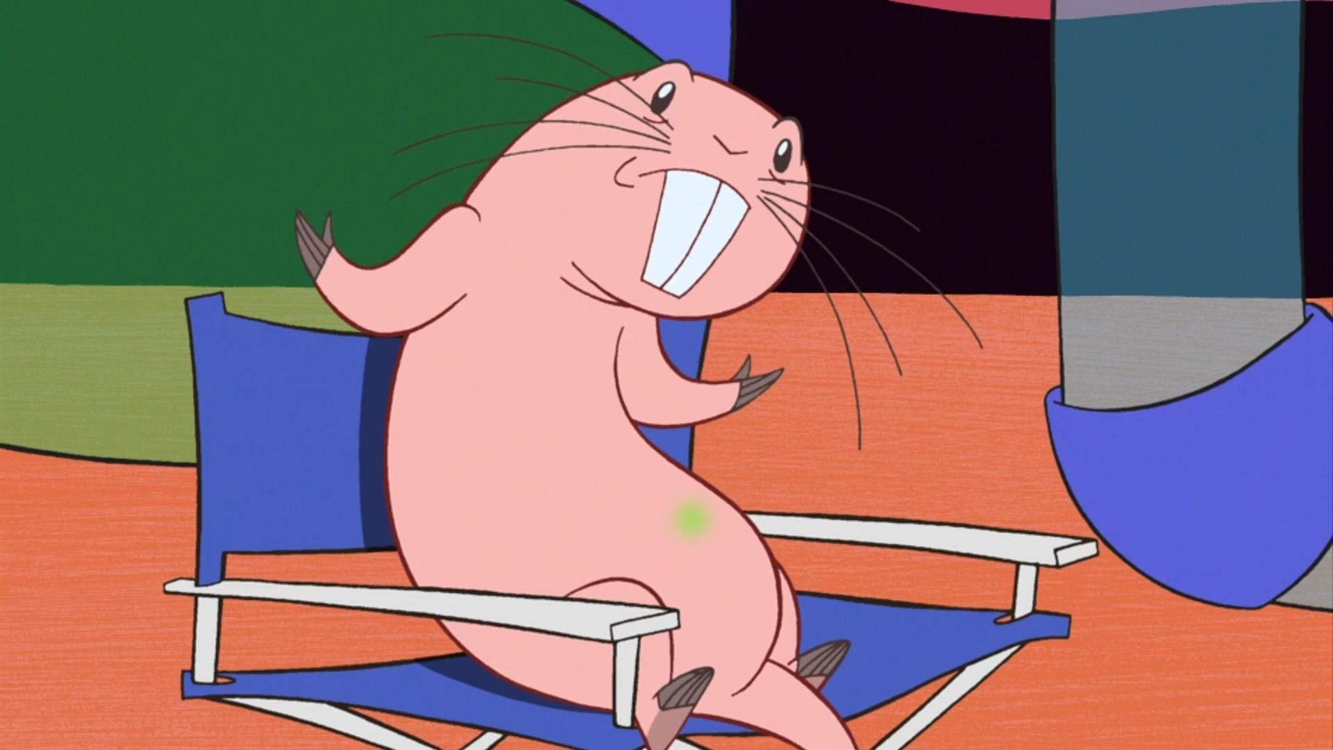 Still from Adventures in Rufus-Sitting