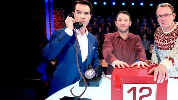 Still from 8 Out of 10 Cats Does Deal or No Deal