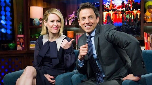 Still from Sarah Paulson & Seth Meyers
